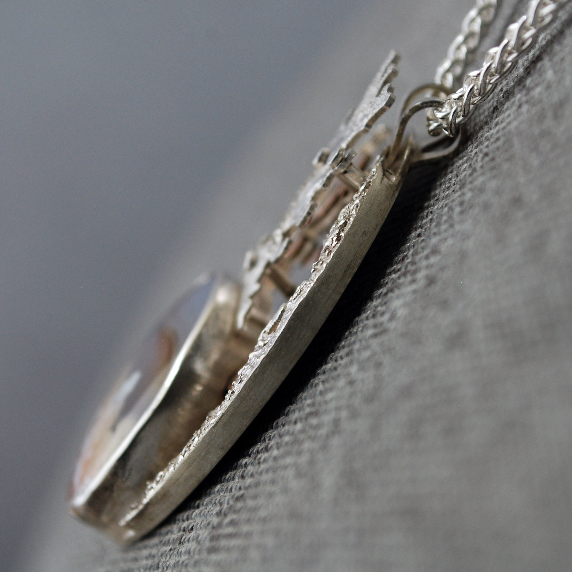 Undersea coral garden pendant close-up other side view