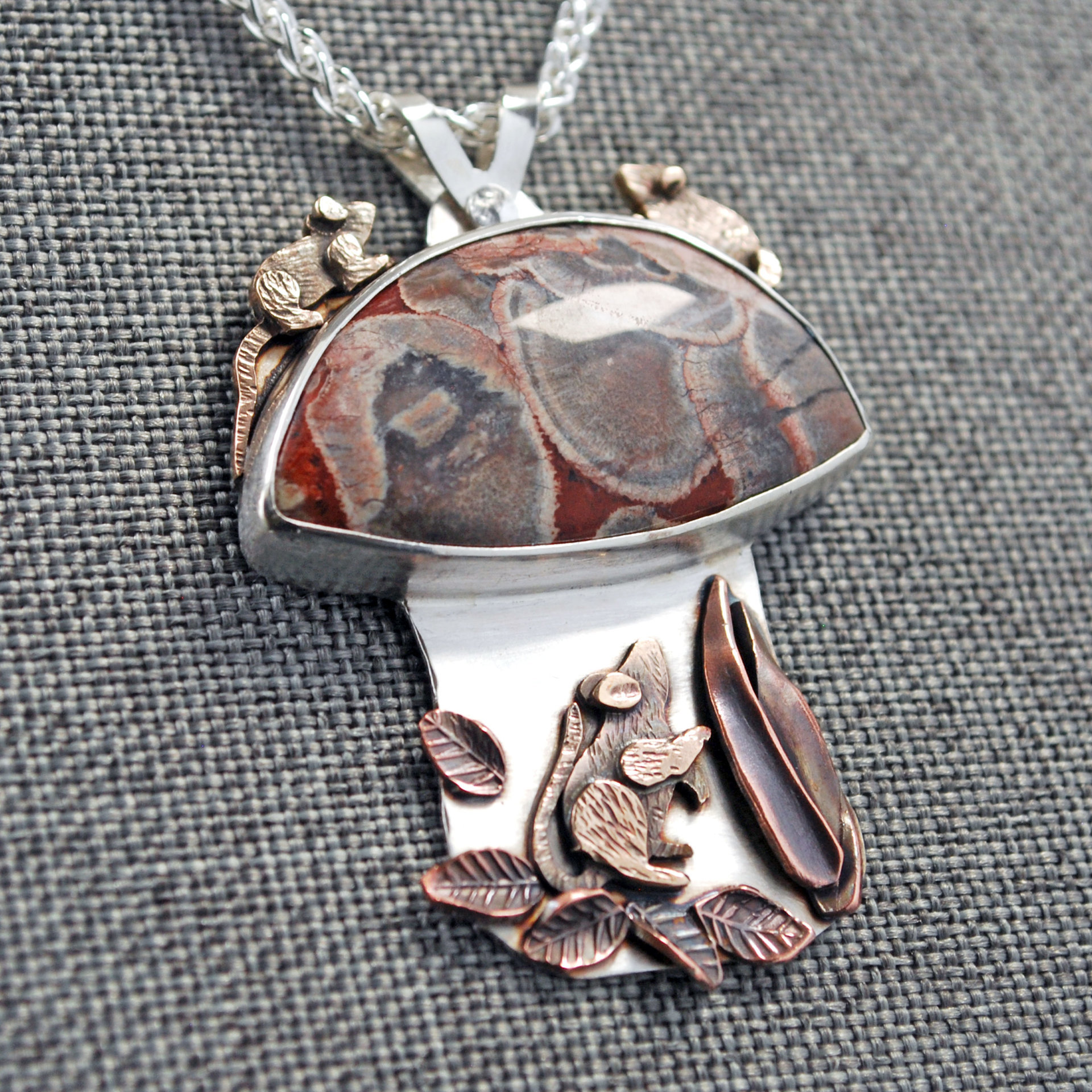 Mushroom pendant other side angle view
