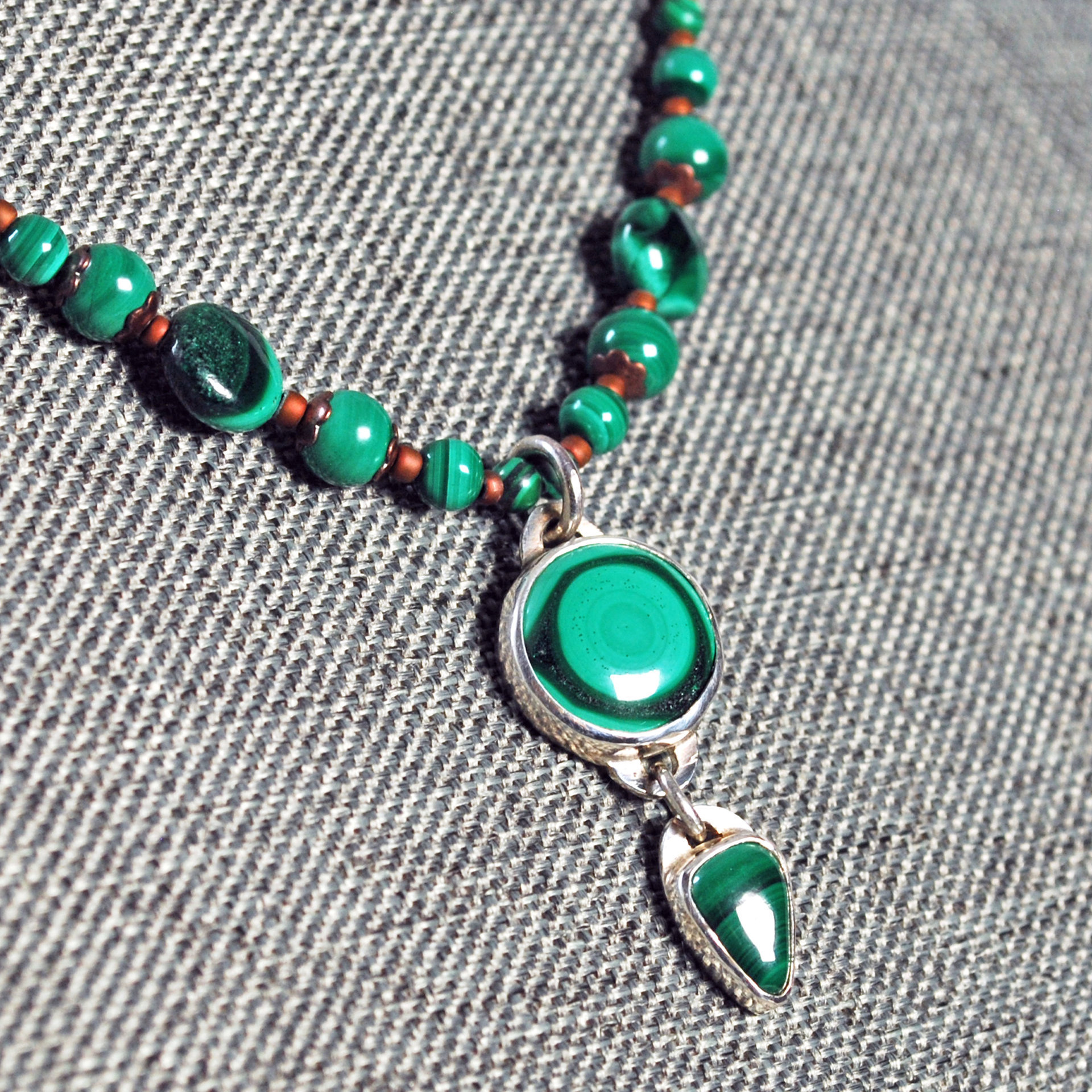Malachite Amber Necklace