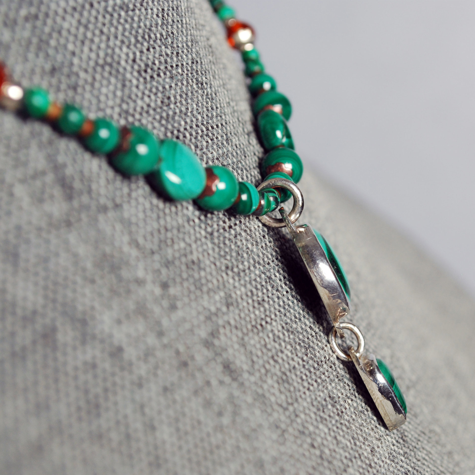 Malachite Amber Necklace