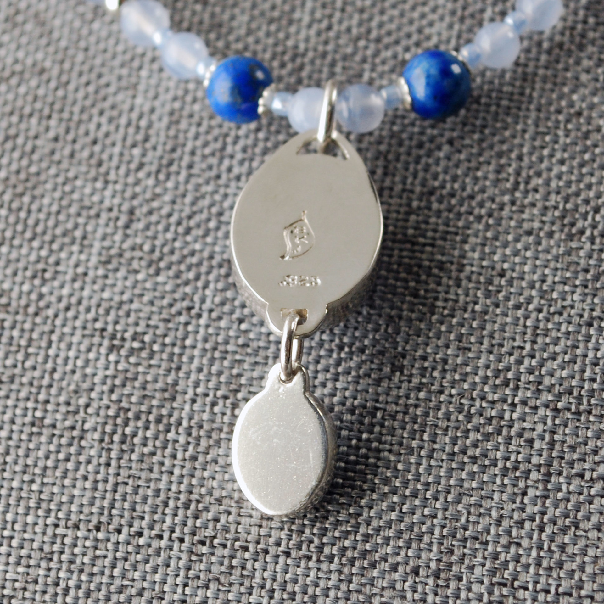 Chalcedony and Lapis Lazuli Necklace