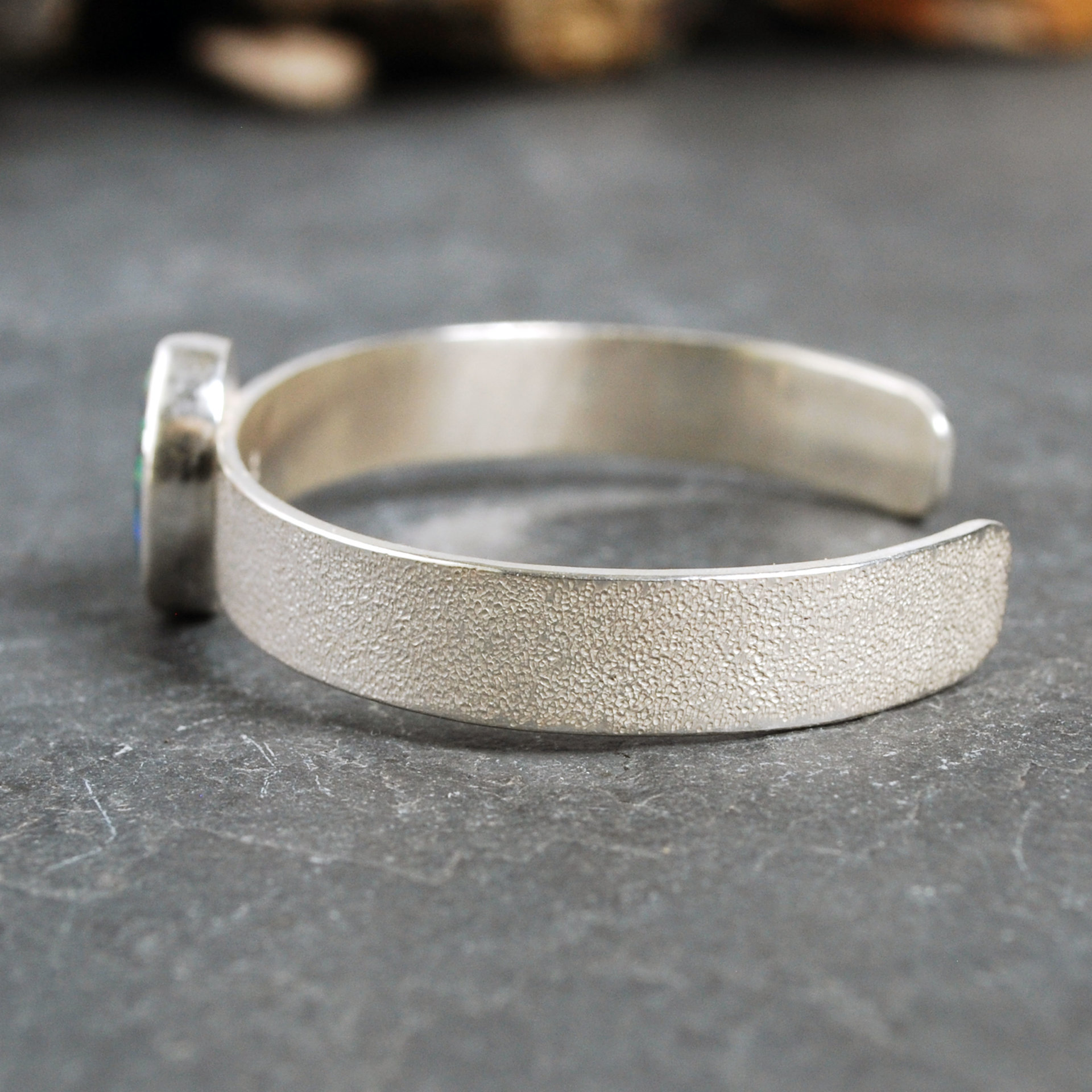 Opal Triplet Sterling Silver Cuff Bracelet